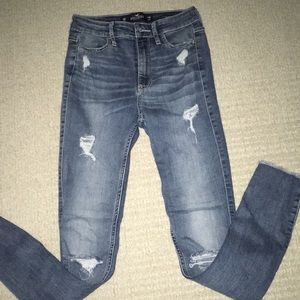 Hollister Ultra High Rise Distressed Jeans